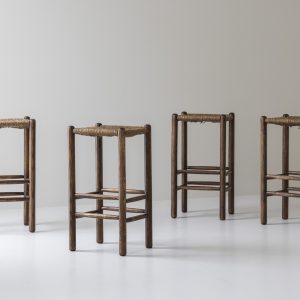 Rustic straw bar stools