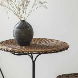 Wicker side table
