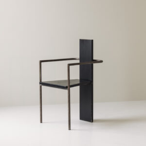 Jonas Bohlin wooden concrete chair Black