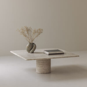 Travertine coffee table