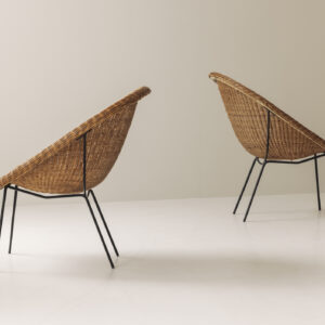 French wicker lounge chairs