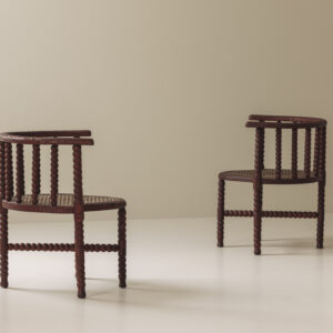 Pair of Edwardian bobbin armchairs