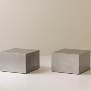 Stainless steel Modernist side tables