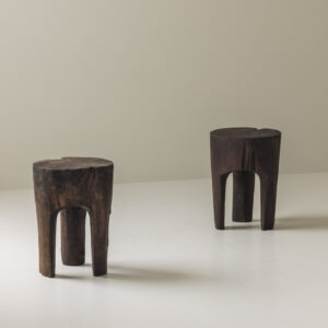 Hand-carved tripod stools