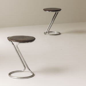 Modernist leather stools