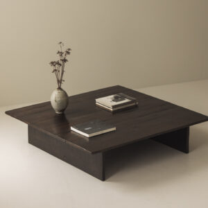 Square Coffee Table in Dark-Stained Oak