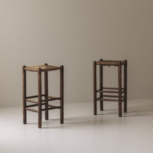 Rustic straw bar stools
