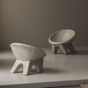Sculptural concrete chairs