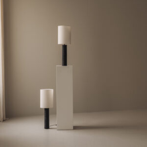 French carved table lamps