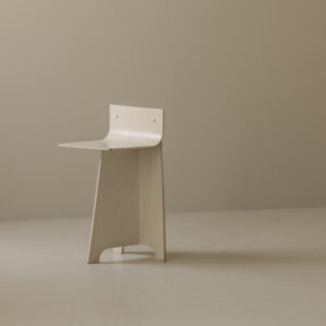 French sculptural plywood accent chair