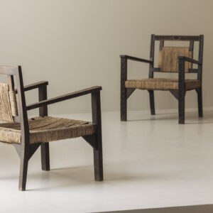 French modernist easy chairs
