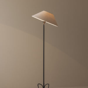 French Adjustable Tripod Floor Lamp in Metal and Brass, 1950s