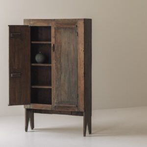 Spanish Primitive Wooden Highboard, 19th Century