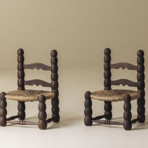 Spanish bobbin-turned side chairs